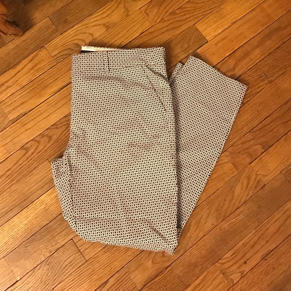 White, Grey & Black Geo Pattern Dress Pants